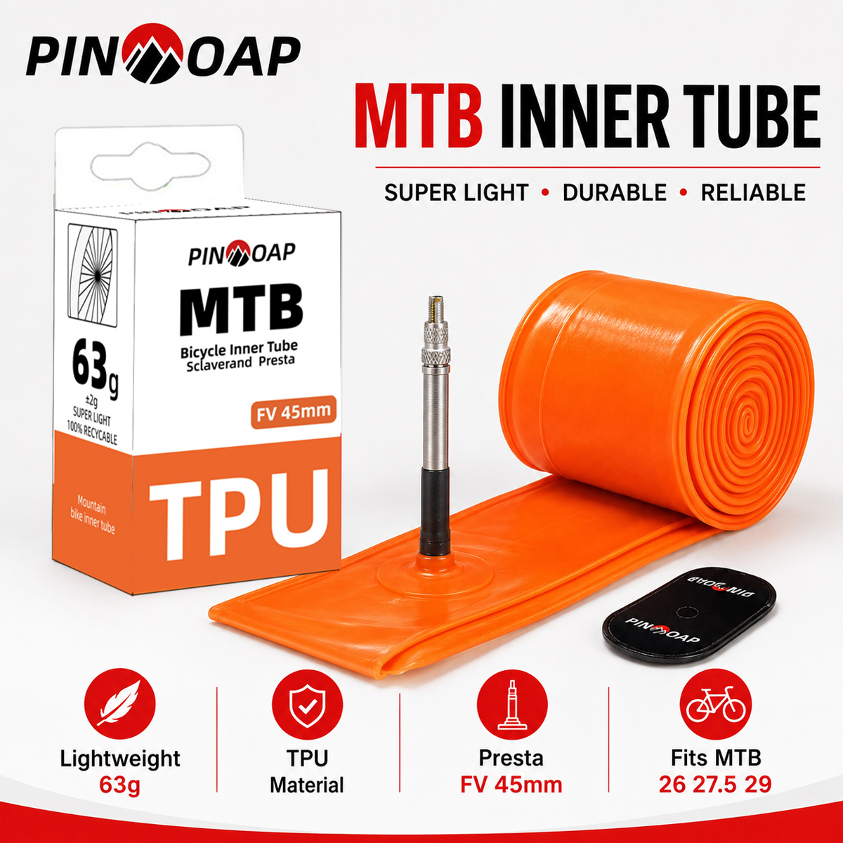 Mountain Biking Tube - أنبوب داخلي للدراجات الجبلية من PINMOAP،